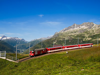 The Matterhorn-Gotthardbahn Deh 4/4<sup>I</sup> 24 seen between Ntschen and Andermatt
