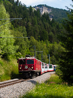 The Rhtische Bahn Ge 4/4<sup>I</sup> 605 seen between Surava and Tiefencastel