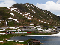 An unidentified Matterhorn-Gotthardbahn HGe 4/4<sup>II</sup>  seen at Oberalppasshhe-Calmot