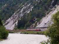The Rhtische Bahn Ge 6/6<sup>II</sup> 704 seen between Versam-Safien and Trin