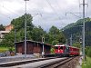 The RhB Ge 4/4<sup>II</sup> 619 <q>100 Jahre Bernina</q> at Castrisch station