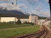 Alpine industry: the Ems Chemie next to the track of the Rhtische Bahn