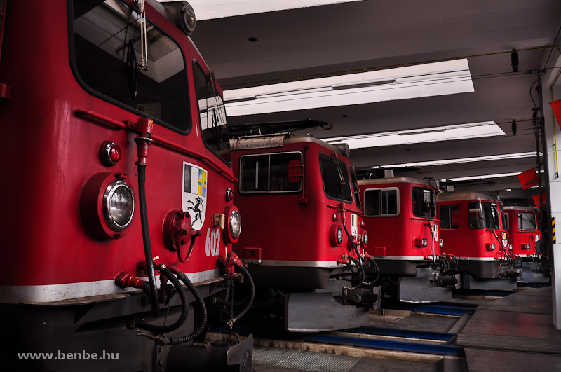 Locomotives at the Landquart depot photo