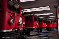 Mozdonyok a landquarti fűtőházban