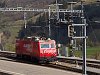 The MGB HGe 4/4<sup>II</sup> 106 <q>St. Gotthard / S. Gottardo</q> is having a rest at Disentis/Mustr station