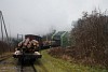 The Steyrtalbahn mixed passenger-freight train seen on the Steyr bridge (Steyrbrcke) at Waldneukirchen