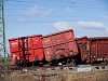 A pile of Eas freight cars after the accident at Rcalms