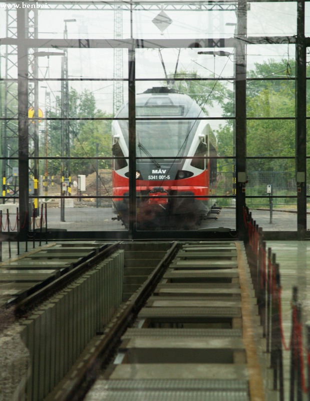 The FLIRT 5341 001-3 at Pusztaszabolcs Stadler shed photo