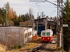 The Štrba-Štrbsk Pleso rack-and-pinion railway's (OŽ) driving trailer number 905 952-8 is starting its climb from Csorba station (Štrba, Slovakia)