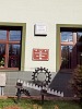 A sign in memory of the Kassa-Bohumn Railway Company and the old steam rack railway at Csorba (Štrba, Slovakia)