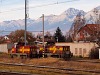 The ŽSCS 731 034-5 and 731 051-9 are waiting for a job at the depot by Poprd (Poprad-Tatry, Slovakia)