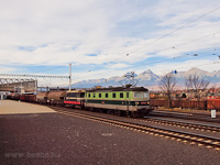 The ŽSCS 183 004-1 Šestikolak is hauling the pick-up together with a class 721 diesel shunter to help with sidings and branch lines (Poprad-Tatry)