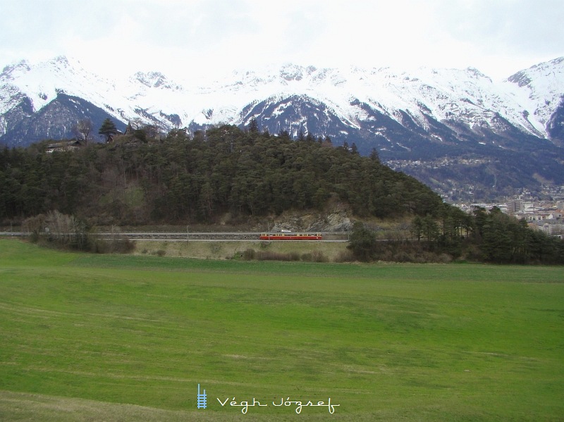 You can see the massive of the Karwendel mountains being grabbed by winter in the background photo