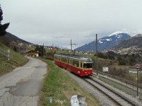 A tram arriving at Fulpmes