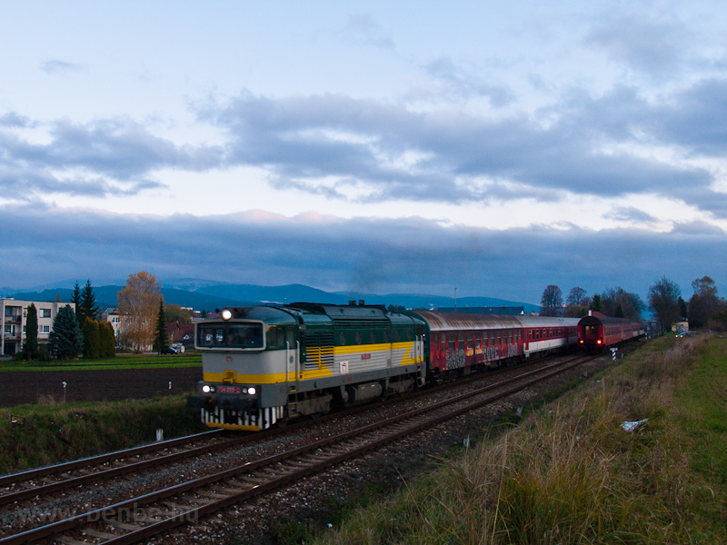 The ŽSSK 754 055-2 seen between Turčianske Teplice and Diviaky photo