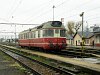 The old diesel railcar 850 018-3 at Hlak (Trencianska Tepl) station