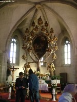 The wonderful barroque alter of the church of Gyngyspata