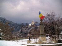 The church at Palotailva and a war memorial
