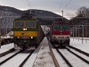 The ŽSSKC 131 093-7 and the 361 135-5 seen at Kysak