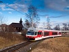 The ŽSSK TEŽ 425 951-1 seen between Dolny Smokovec and Stary Smokovec