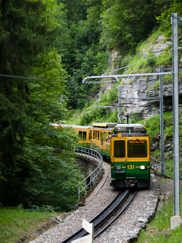 A Wengernalpbahn BDhe 4/8 131 Witimatte s Rohrfluh kztt fot