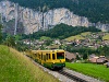 The Wengernalpbahn BDhe 4/8 131 seen between Witimatte and Rohrfluh