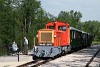 A Vál-völgyi Kisvasút Mk48 2012 Puskás Akadémia állomáson