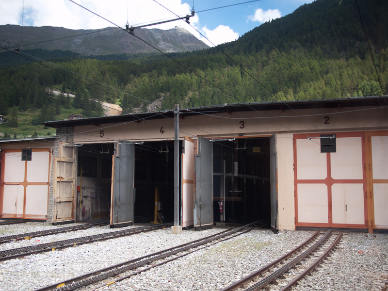 The Gornergratbahn depot at photo