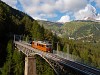 The Gornergratbahn Bhe 4/4 3062 seen between Zermatt and Findelbach