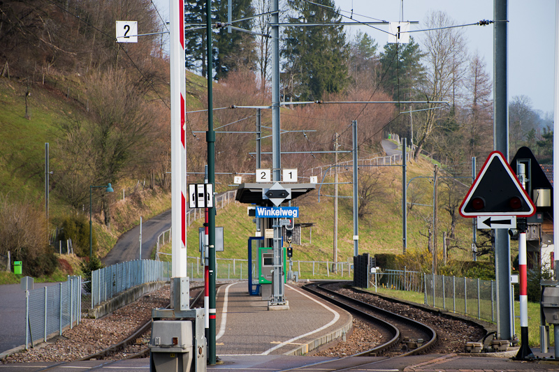 Oberdorf Winkelweg station at the Waldenburgerbahn in Switzerland photo
