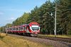 The Koleje Wielkopolskie EN57 1413 rb seen between Opalenica and Porażyn