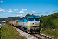The ZSSKC 752 043-0 seen hauling the local freight train between Rakov and Cadca zastvka
