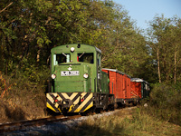 The Mk48,2002 is hauling a mixed passenger/freight train between Erdszlak and Csereerdő
