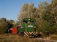 The Mk48,2002 is hauling a mixed passenger/freight train between Erdszlak and Csereerdő