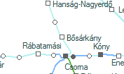 Bősárkány szolgálati hely helye a térképen