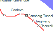 Sonnberg-Tunnel szolglati hely helye a trkpen