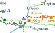 Debrecen-Csapókert szolgálati hely helye a térképen