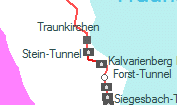 Stein-Tunnel szolglati hely helye a trkpen