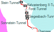 Siegesbach-Tunnel szolglati hely helye a trkpen