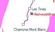 Les Prat-de-Chamonix szolglati hely helye a trkpen