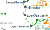 Eger-Szarvaskő szolgálati hely helye a térképen