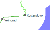Kostandovo szolgálati hely helye a térképen