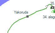 Yakoruda szolgálati hely helye a térképen