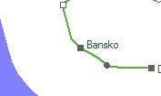Bansko szolgálati hely helye a térképen