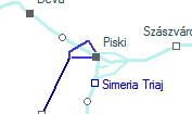 Piski szolgálati hely helye a térképen