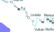 Livádia megálló szolgálati hely helye a térképen