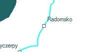 Radomsko szolgálati hely helye a térképen