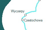 Wyczerpy szolgálati hely helye a térképen