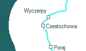 Czestochowa szolgálati hely helye a térképen