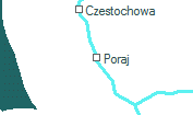 Poraj szolgálati hely helye a térképen